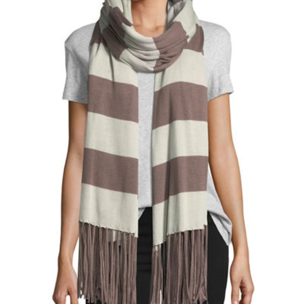 LA Made GIANT Striped Fringe Cardigan Wrap NEW